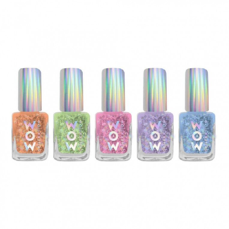 WOW Generation Σετ με 5 Βερνίκια Νυχιών Γκλίτερ σε Παστέλ Χρώματα - WOW00110