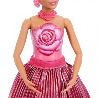 Barbie Petal Pop Κούκλα σε Κόκκινο Τριαντάφυλλο με Εκπλήξεις - JMF59