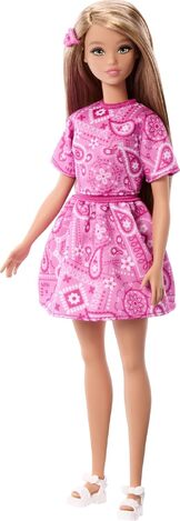 Barbie Fashionistas Style  Blonde Fashion Doll with Pink Paisley Shirt No. 249 - JJN62