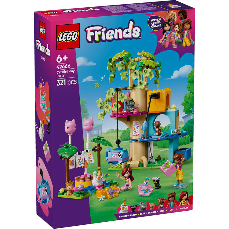LEGO Friends Cat Birthday Party & Tree House - 42666 