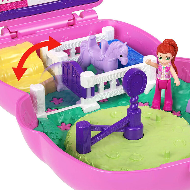 Polly Pocket and Adventures Compact Play Set Pony Rodeo Compact - JCR39