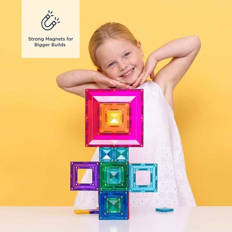 Connetix Magnetic Tiles Bright Portal Pack 48 Pieces - CT-B-00048-PP