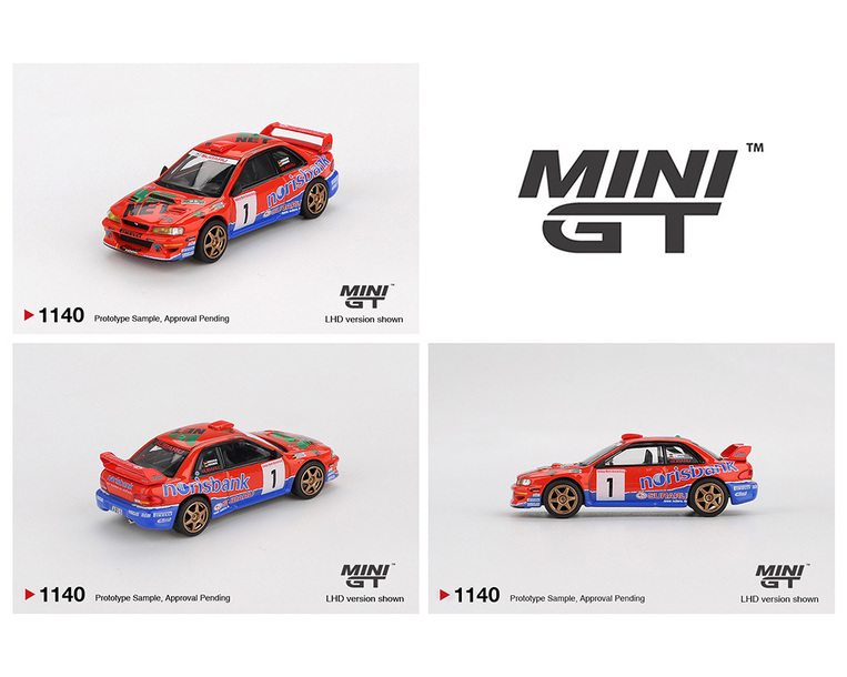 Mini GT 1:64 Subaru Impreza WRC97 #1 1999 DRM Champion - MGT01140BL