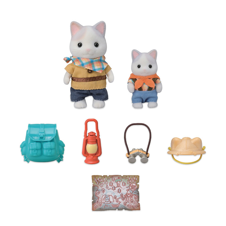 Sylvanian Families Latte Cat Brother & Baby Σετ Εξερεύνησης - SF5763