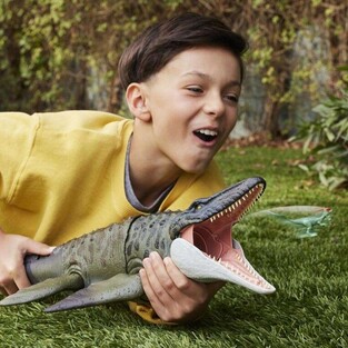 Jurassic World Rebirth Bite N Blast Mosasaurus And Mini Dilophosaurus - JCH00