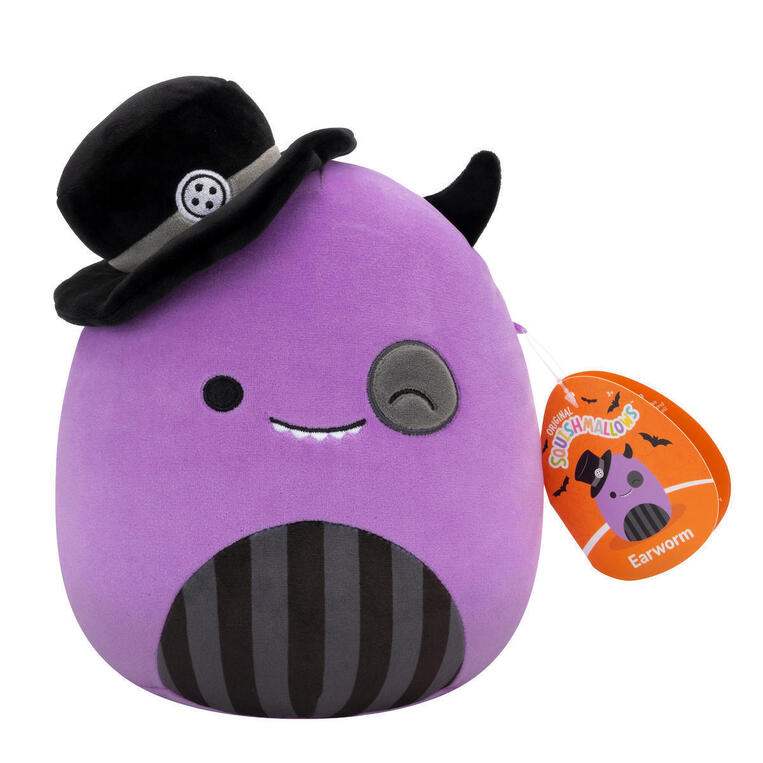 Squishmallows Halloween Λούτρινο Μπρελόκ Earworm The Monster 9cm- SQCP00259