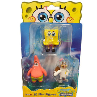 Spongebob Movie 3D Mini Figures 3 Pack - Διάφορα Σχέδια - FK0608
