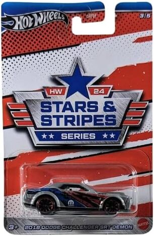 Hot Wheels: Stars & Stripes Series – 2018 Dodge Challenger SRT Demon - HRW64