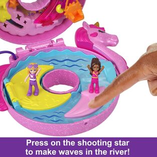 Polly Pocket Sparkle Cove Adventure Unicorn Floatie Compact - HKV34