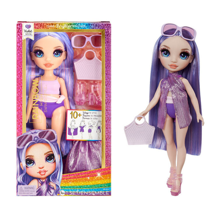 Κούκλα Rainbow High Swim & Style Fashion Doll 28cm Violet (Purple) - 507314EUC