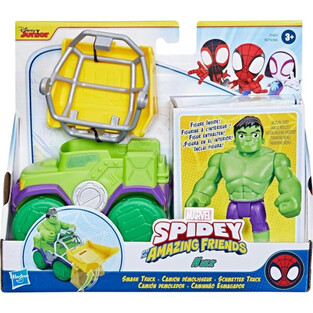 Spidey and His Amazing Friends Hulk Smash Truck, Action Figure, Vehicle, and Accessory - F7457