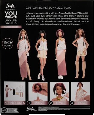 Barbie Συλλεκτική Κούκλα You Create Barbie Basics Neutral Kit - JJX35