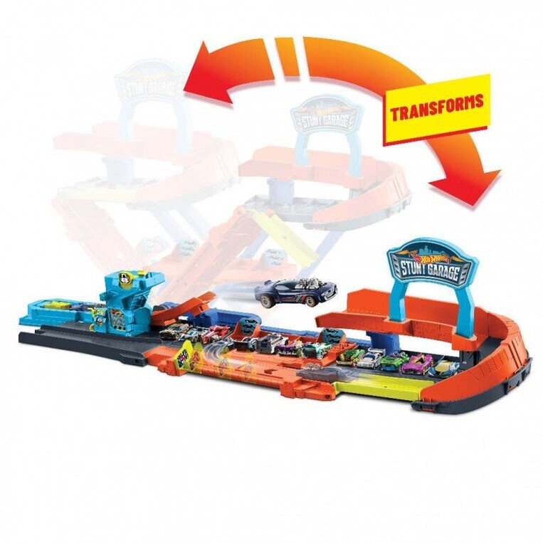 Hot Wheels City Transforming Stunt Garage 2 in 1 Playset - JHL94