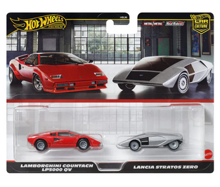 HW Premium Σετ των 2 - Lamborghini Countach LP5000 QV & Lancia Stratos Zero - JBL02