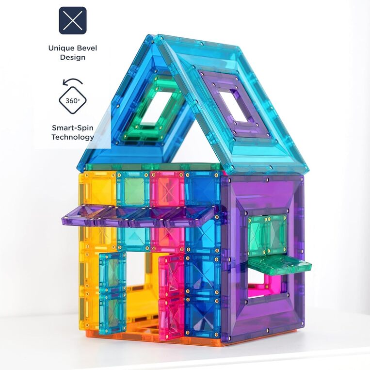 Connetix Magnetic Tiles Bright Portal Pack 48 Pieces - CT-B-00048-PP