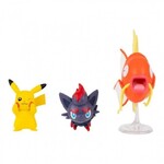 Pokemon 3 Battle Figures Pack Pikachu, Zorua & Magikarp - PKW4090