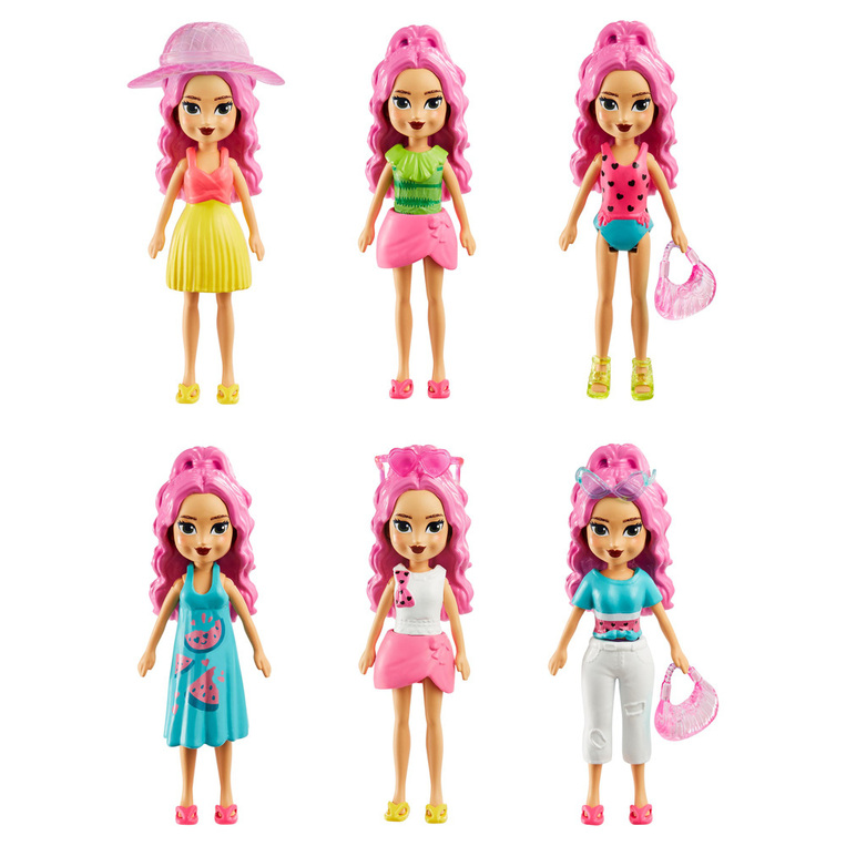 Polly Pocket - Νεα Κουκλα Με Μοδες Μεγαλο Pack Fruity Pool Fun - HKV95