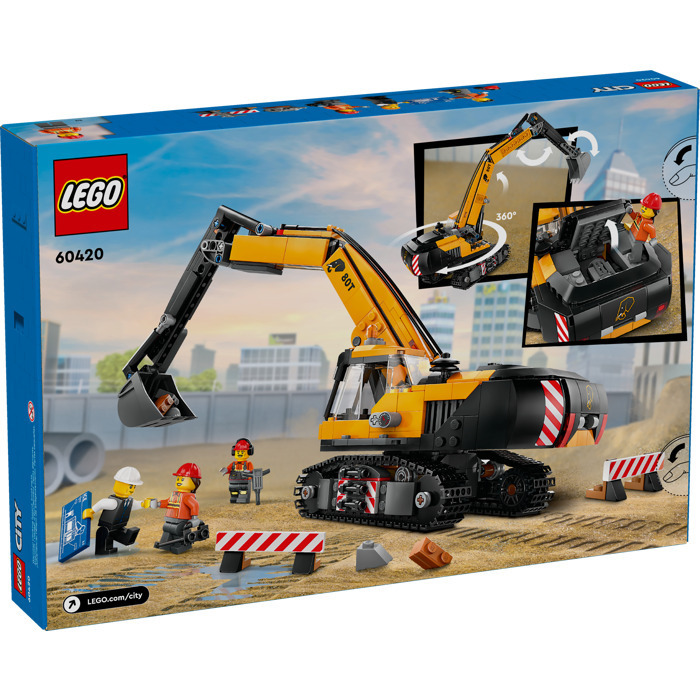 LEGO Yellow Construction Excavator - 60420