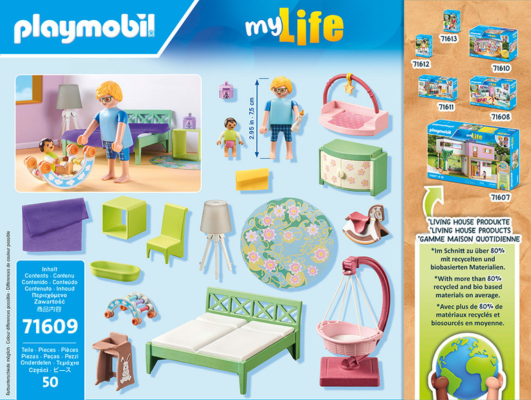 Playmobil My Life Μοντέρνο Υπνοδωμάτιο Με Κούνια - 71609