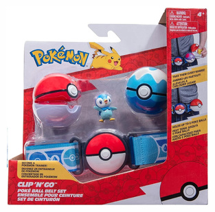 Pokemon-Clip 'N' Go with Belt, Poke Balls and Figure Piplup - PKW3159