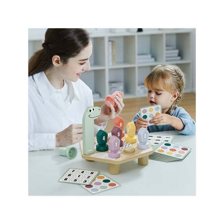 Topbright Ξύλινο Εκπαιδευτικό Επιτραπέζιο Happy Dino Twist - 460129