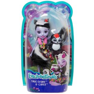 Enchantimals Κούκλα Και Ζωάκι Sage Skunk And Caper - FXM72 (DVH87)