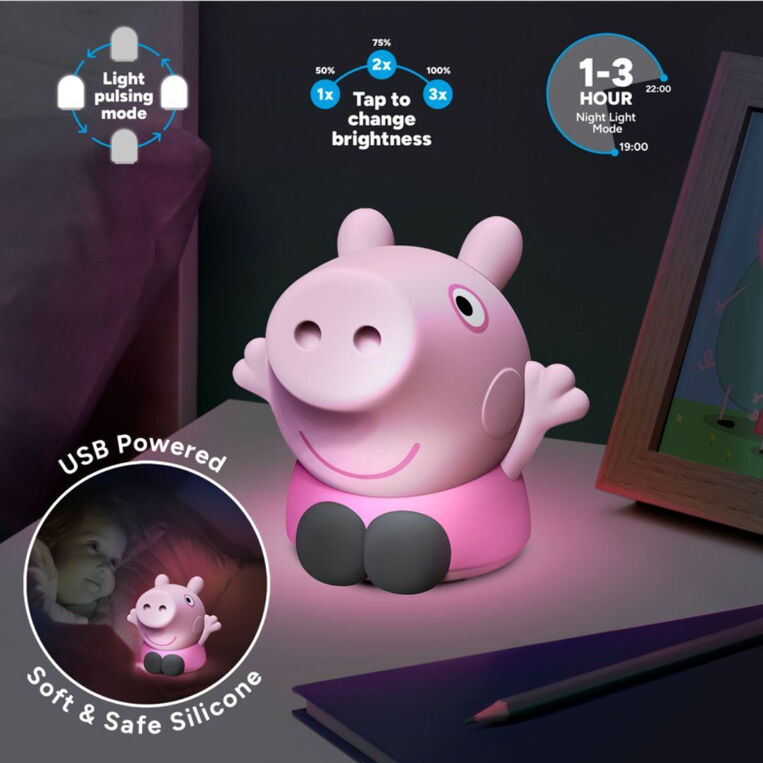 Peppa Pig Επαναφορτιζόμενο Φωτιστικό Σιλικόνης (14cm) - PP13695PP