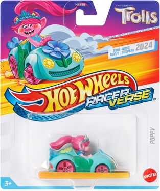 Hot Wheels RacerVerse Trolls Poppy Die Cast Car - HRT33