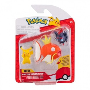 Pokemon 3 Battle Figures Pack Pikachu, Zorua & Magikarp - PKW4090