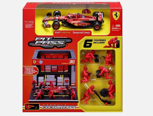 Formula 1 Bburago - Pit Stop Ferrari Sf-2416 Leclerc Diorama 1:43 - 18/36862