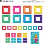 Connetix Magnetic Tiles Bright Portal Pack 48 Pieces - CT-B-00048-PP