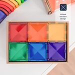 Connetix Rainbow Square Pack Μαγνητικά Τουβλάκια Κατασκευών 42τμχ - CT-R-00042-SQ