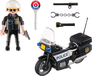 Playmobil Βαλιτσάκι Αστυνόμος Με Μοτοσικλέτα - 5648