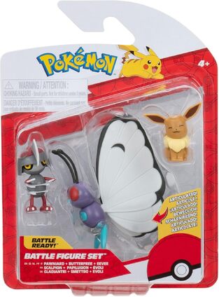 Pokemon: Battle Figures 3-Pack – Eevee, Pawniard & Butterfree - PKW3737