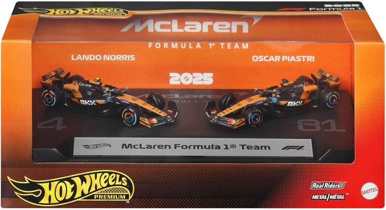  Hot Wheels Premium Set of 2 1:64 McLaren Formula 1 Team - JMM91