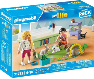 Playmobil My Life Starter Pack Παίζοντας Με Τα Κουνελάκια - 71753
