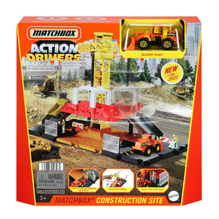 Matchbox Μικρά Σετ Δράσης Construction Site Carry King - Εργοτάξιο - GVY82/HDL33