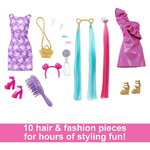 Barbie Πολύχρωμα Μαλλιά - JDC85