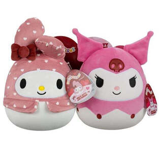 Squishmallows Valentine Sanrio Λούτρινα 20Cm Ζευγάρια My Melody-Kuromi - SQSN00713