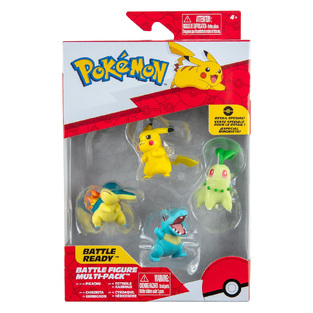 Pokemon Σετ Φιγούρες 4τεμ : Pikachu, Totodile, Chikorita, Cyndaquil 5εκ - PKW2578