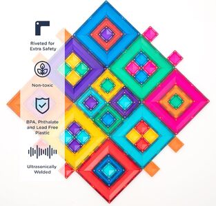 Connetix Magnetic Tiles Bright Portal Pack 48 Pieces - CT-B-00048-PP