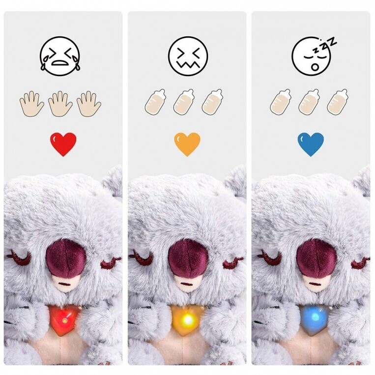 TopBright Λούτρινο Διαδραστικό Μωρό Κοάλα με Ξύλινο Καρεκλάκι - 460133