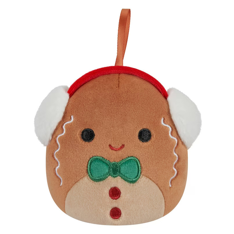 Squishmallows Λούτρινo Xmas Στολίδι 10Εκ - Cash The Gingerbread - SQXM00615