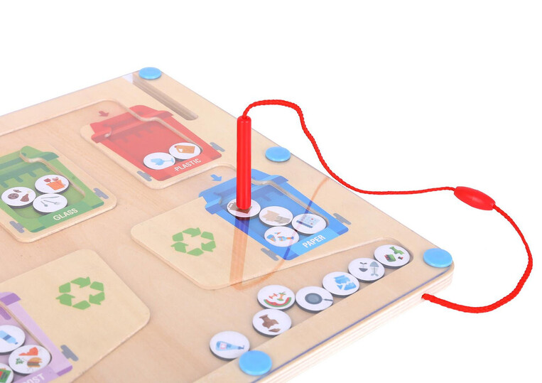 Tooky Toys Ξύλινος Μαγνητικός Λαβύρινθος Ανακύκλωση - TH065