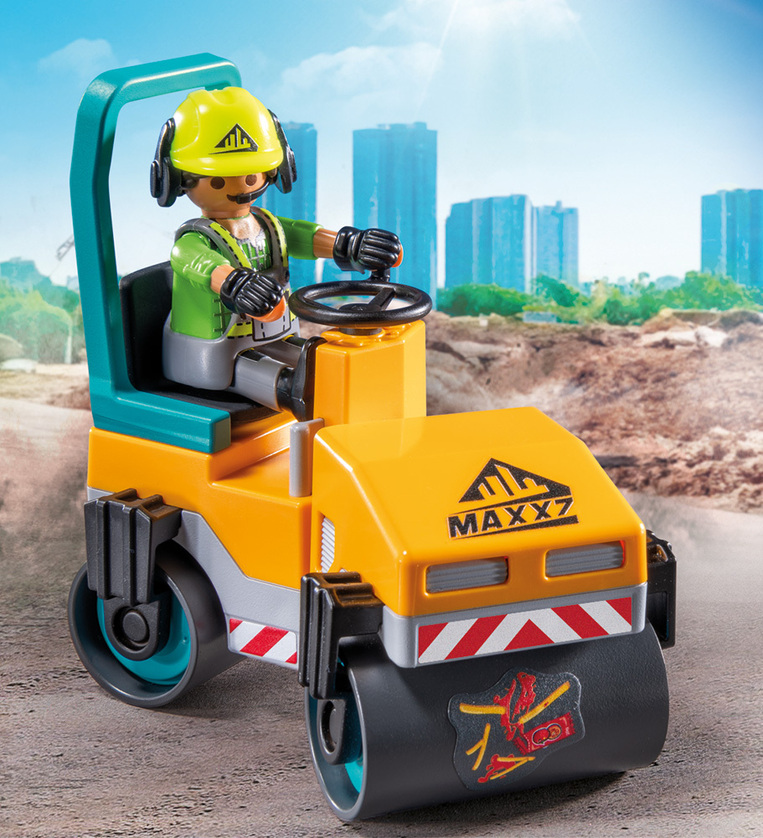 Playmobil Action Heroes Οδοστρωτήρας Και Εργάτες - 71751