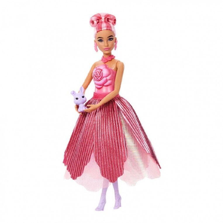 Barbie Petal Pop Κούκλα σε Κόκκινο Τριαντάφυλλο με Εκπλήξεις - JMF59