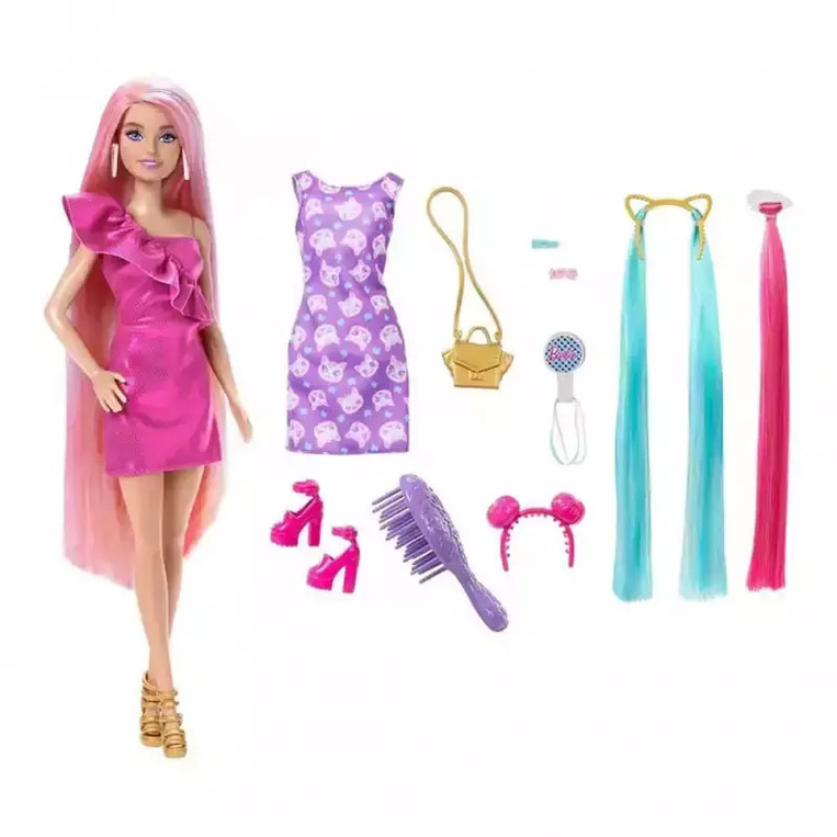 Barbie Πολύχρωμα Μαλλιά - JDC85