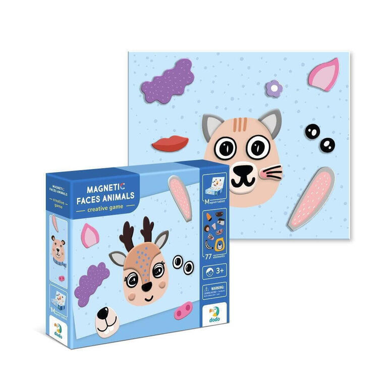 Dodo Toys Μαγνητικό Εκπαιδευτικό Παιχνίδι "Πρόσωπα Ζώων" Mε 77 Μαγνήτες - 200209