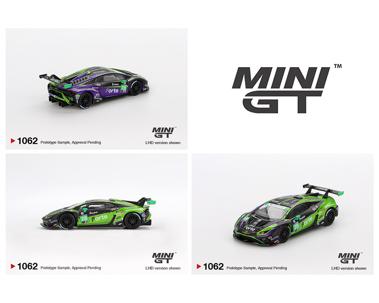 Mini GT 1:64 Lamborghini Huracan  GT3 EVO2 #78 2024 Daytona 24 Hrs - MGT01062LHD