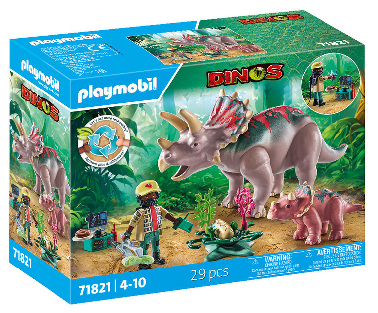 Playmobil Dinos Τρικεράτοπες Και Εξερευνητής - 71821
